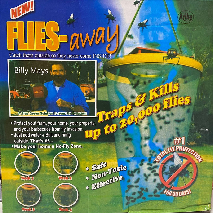 Ariko Insectenval - Vliegen Muggen & Wespen - Inclusief lokmiddel poeder - Bereik 15 meter - Eco-logisch - Zonder chemicaliën - 2 Stuks