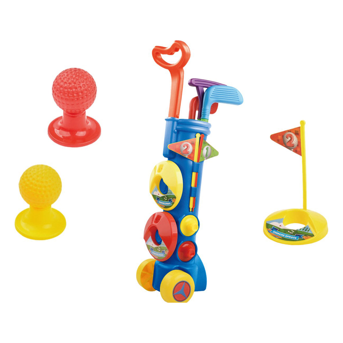 Ariko Speelgoed Golfset - Golfspel Kinderen - Spelletjes - Sport - Trolley - Trainingsmaterialen