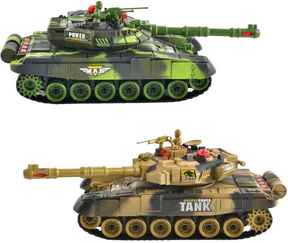 Ariko XXL Radiografisch Bestuurbare Tanks Duo Tank Battle 2,4Ghz - Inclusief battery-pack - incl 4 x AA batterijen