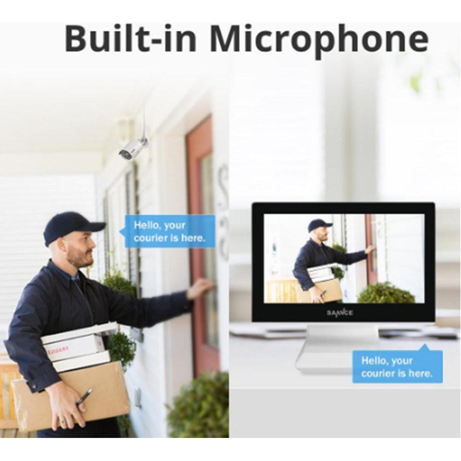 Draadloos Camerasysteem 4 Camera's - 10 Inch Monitor - App Control – 1TB HD - Plug and Play