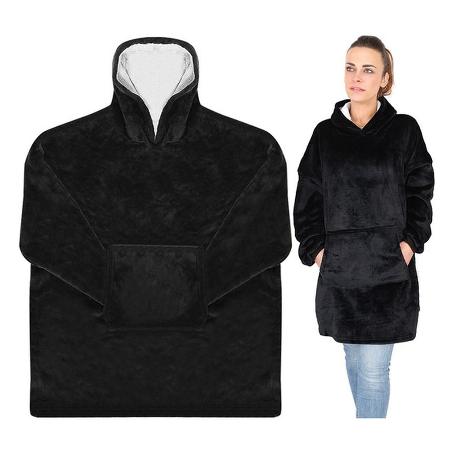 Ariko Hoodie Deken - Deken Trui - Deken Met Mouwen - Snuggle Hoodie - Zwart - XXL