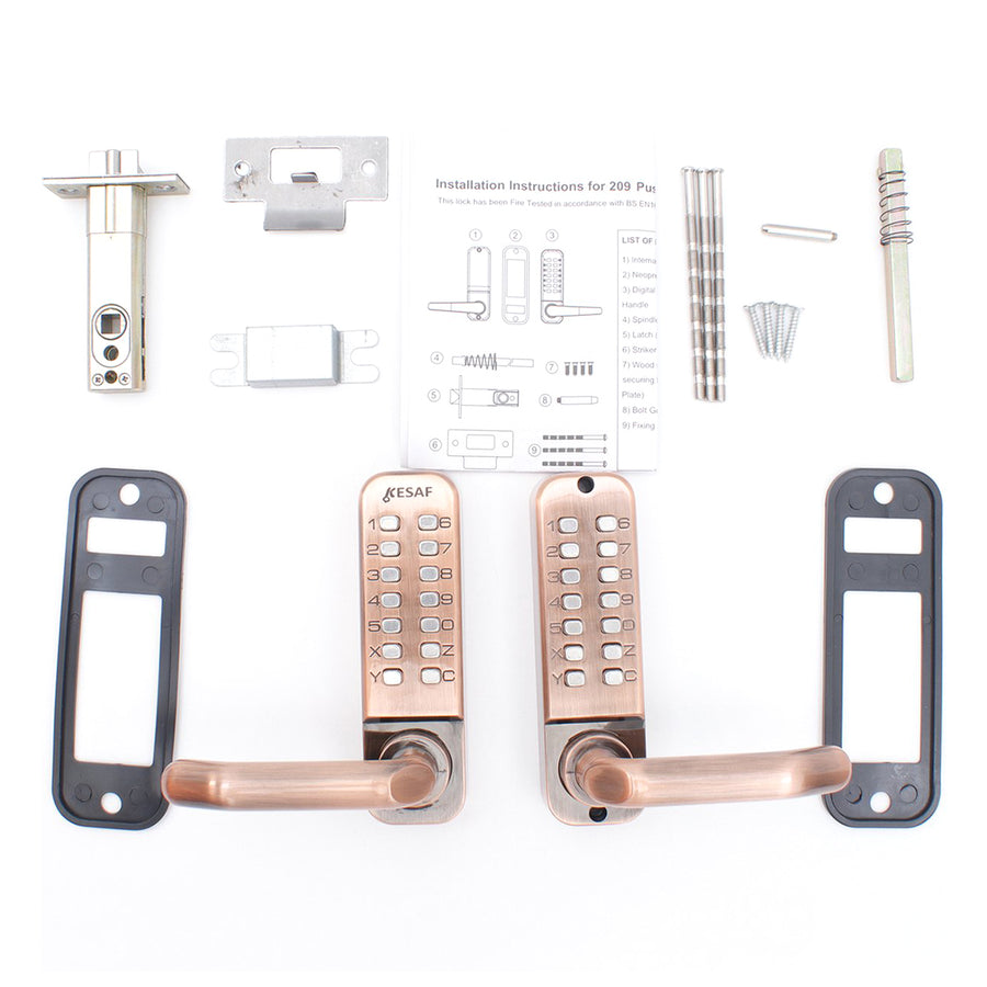 Ariko Code Deurslot met Klink Brons