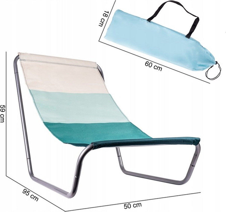 Ariko Strandstoel - Tuinstoel - Kampeerstoel - Opvouwbaar - Stoel - Visstoel - Met handige opbergzak