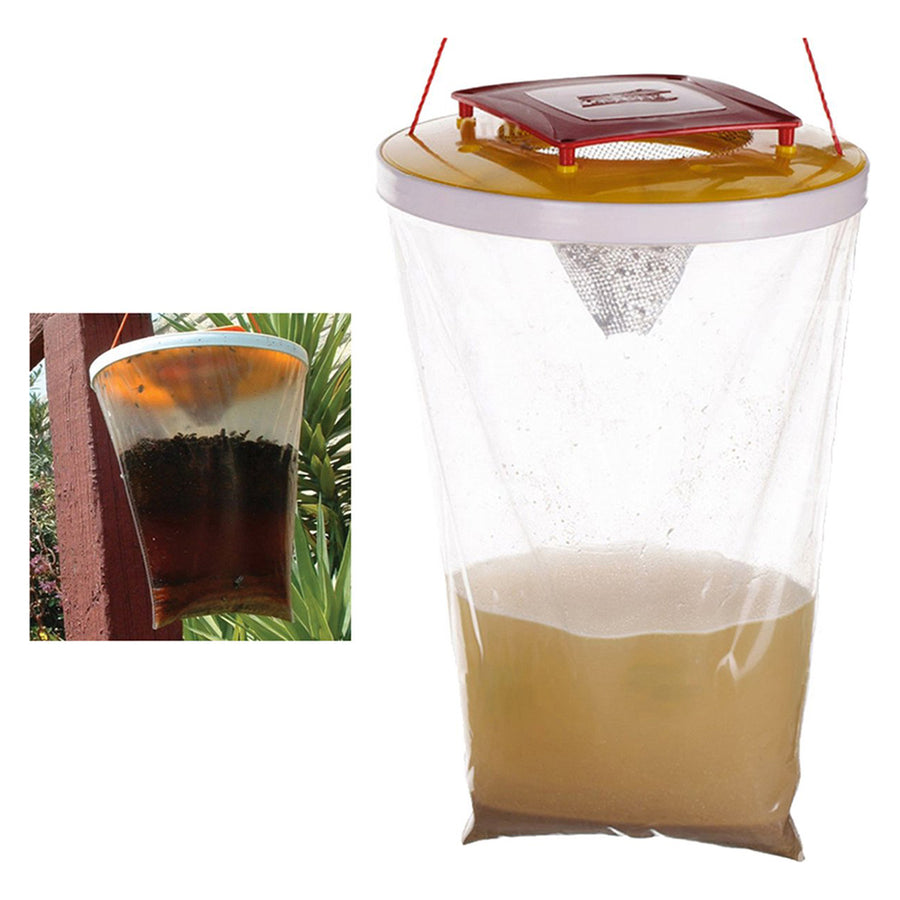 Ariko Insectenval - Vliegen Muggen & Wespen - Inclusief lokmiddel poeder - Bereik 15 meter - Eco-logisch - Zonder chemicaliën - 2 Stuks