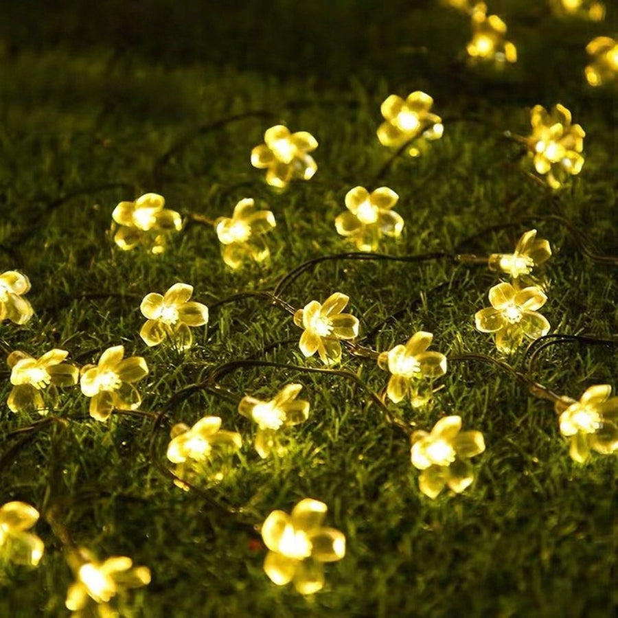 Ariko Solar Flower Tuin Verlichting - 7M - 50 LED WARM-WIT - met zonnepaneel - waterdicht - 8 instellingen