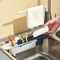 Thumbnail for <tc>Ariko</tc>  Sink Organizer - Countertop Sink Tray - Dishcloth Holder - Sponge Storage Rack - Adjustable - Black/Grey