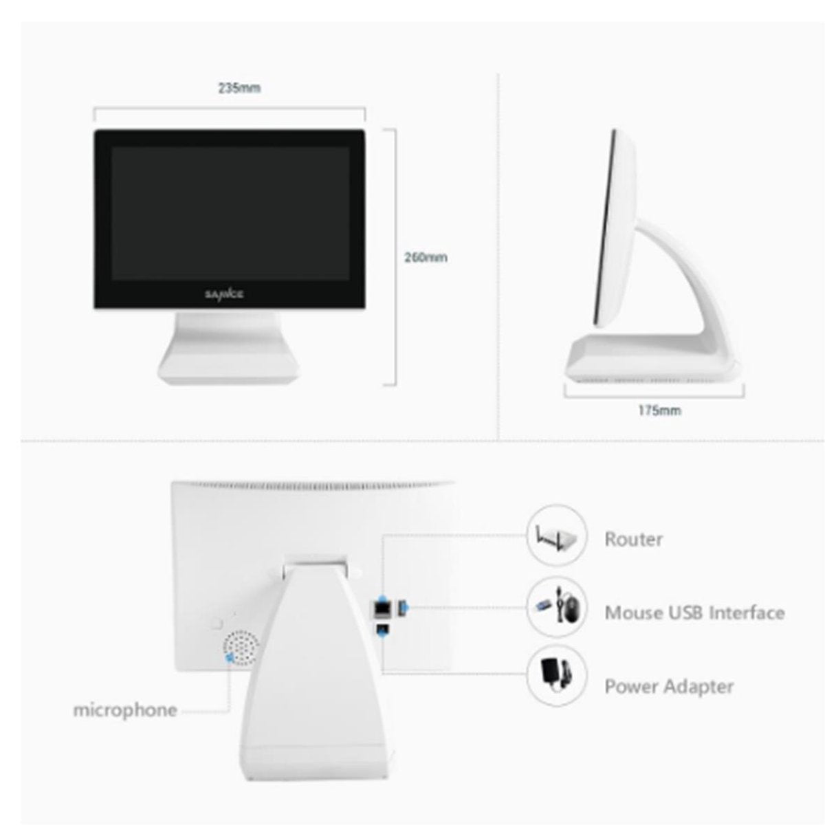 Système de caméra sans fil 4 caméras - Moniteur 10 pouces - Contrôle d'application - 1 To HD - Plug and Play