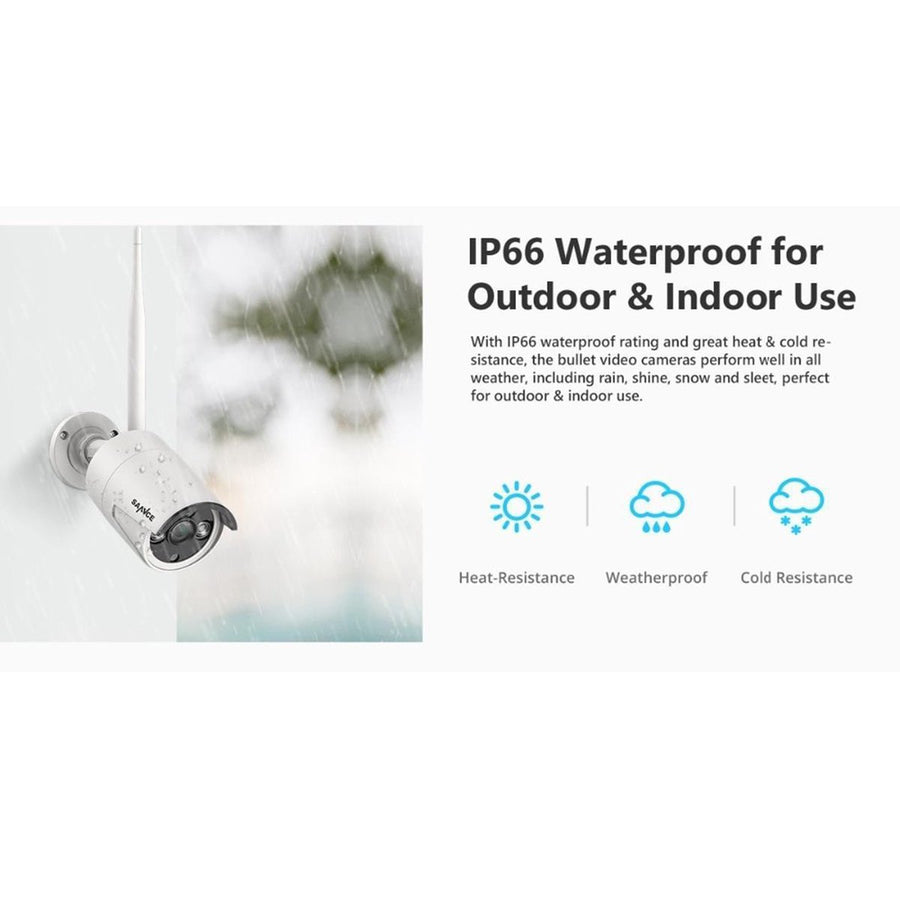 Draadloos Camerasysteem 4 Camera's - 10 Inch Monitor - App Control – 1TB HD - Plug and Play