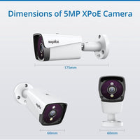 Thumbnail for 5MP Beveiligingscamera set IP66 met 4 Camera's en 1TB Opslag