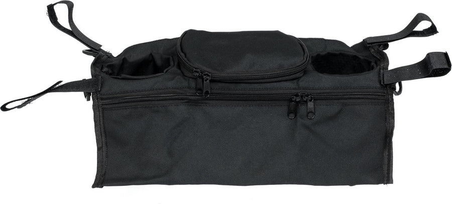 Ariko Kinderwagen organizer - buggy organizer - voor drinkfles - 4 zakken - ritssluiting - zwart
