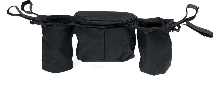 Ariko Kinderwagen organizer - buggy organizer - voor drinkfles - 4 zakken - ritssluiting - zwart