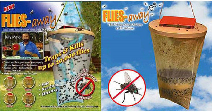 Ariko Insectenval - Vliegen Muggen & Wespen - Inclusief lokmiddel poeder - Bereik 15 meter - Eco-logisch - Zonder chemicaliën - 2 Stuks