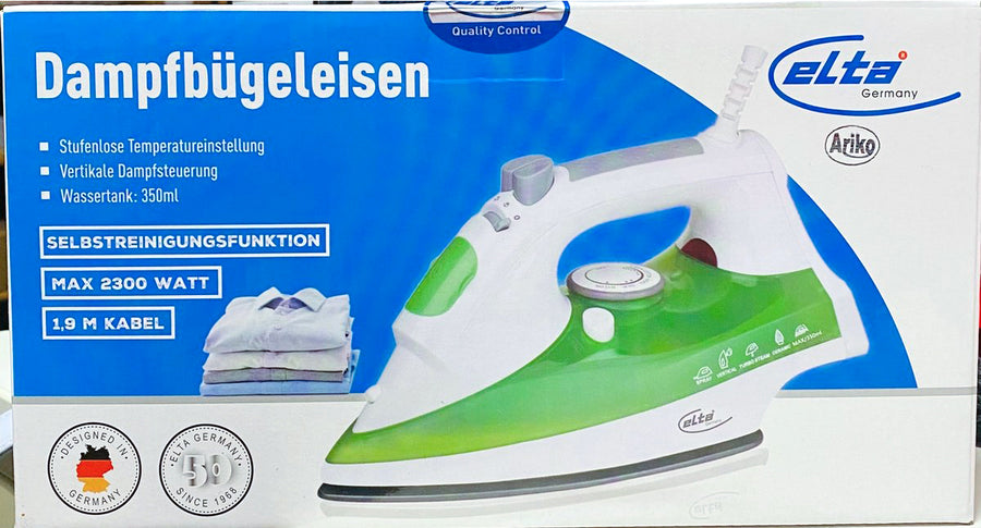 Ariko Elta DB-2300.2 Stoomstrijkijzer - 2000 watt - Zelfreinigend - Keramische zool - Spray-functie - Stoomschokfunctie - Groen