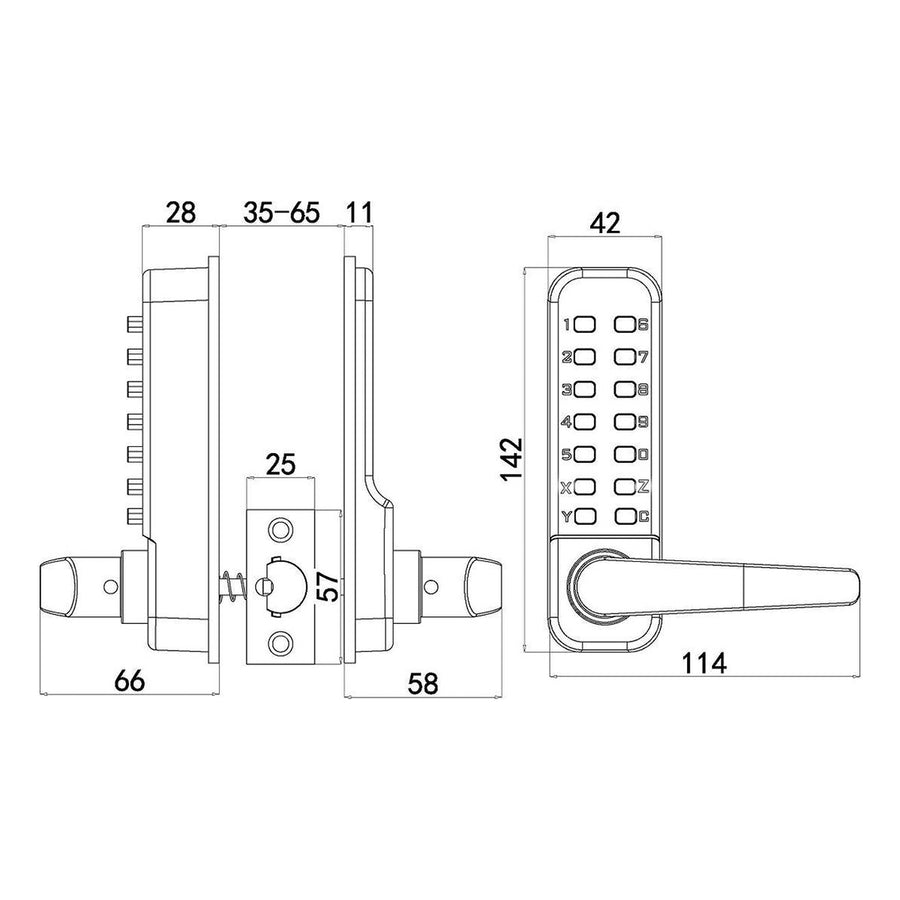 Ariko Code Deurslot met Klink Brons