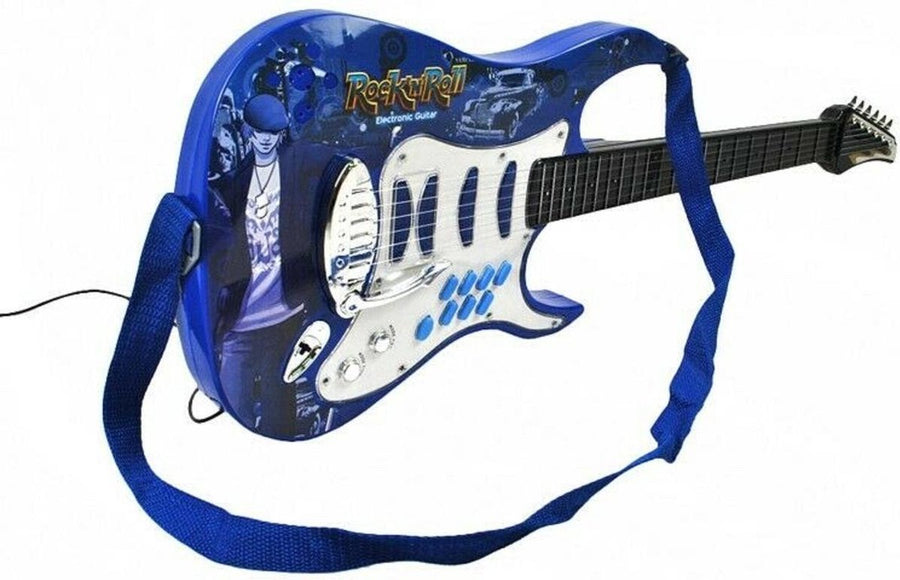 Ariko Elektrische gitaar speelgoed set met Microfoon en Amp versterker - Blauw