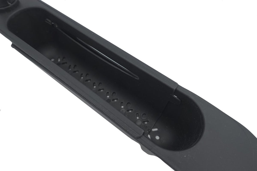 Ariko Gootsteen Organizer - Aanrecht Gootsteen bakje - Vaatdoekhouder - Spons Opbergrek - Verstelbaar - Zwart/Grijs