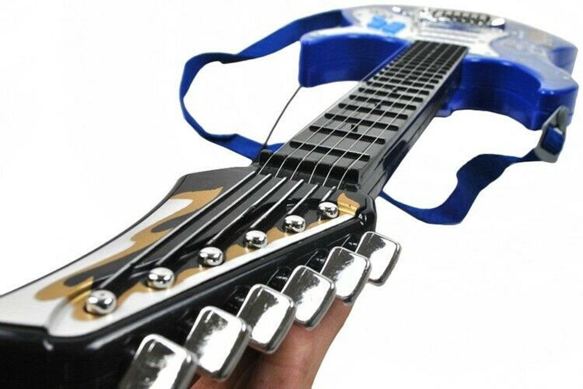 Ariko Elektrische gitaar speelgoed set met Microfoon en Amp versterker - Blauw