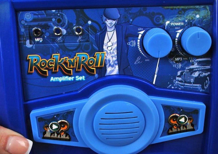 Ariko Elektrische gitaar speelgoed set met Microfoon en Amp versterker - Blauw