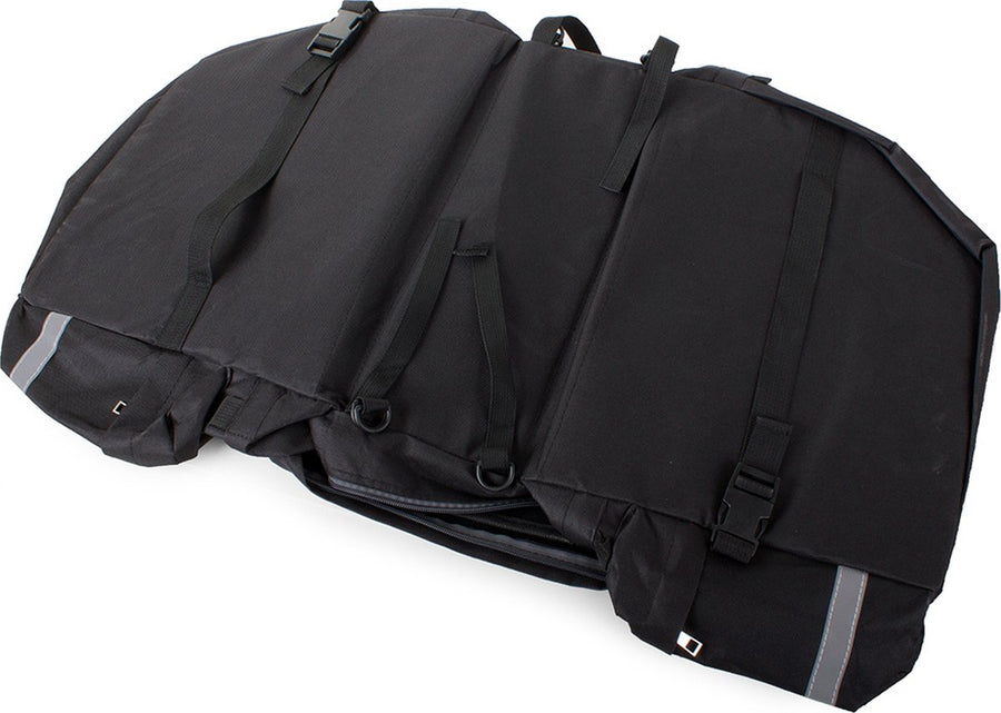 Ariko XXL Fietsdraagtas met regenhoes - Fietstas - Met ritsen en spanbandjes - 7 zakken