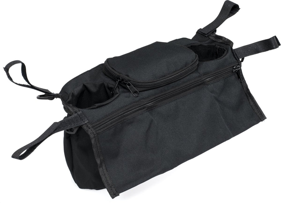 Ariko Kinderwagen organizer - buggy organizer - voor drinkfles - 4 zakken - ritssluiting - zwart