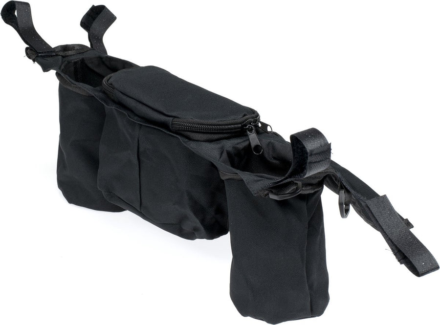 Ariko Kinderwagen organizer - buggy organizer - voor drinkfles - 4 zakken - ritssluiting - zwart
