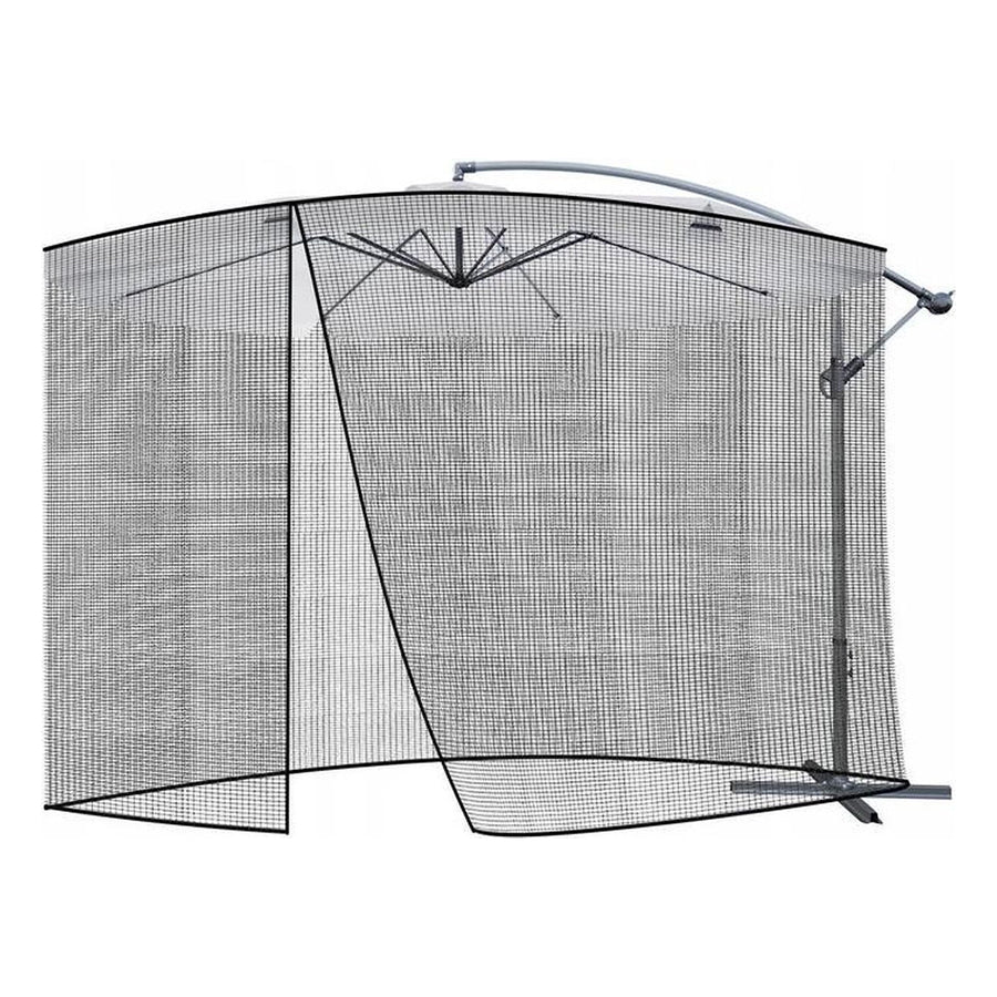 Ariko Muskietennet - Parasol - Muggennet - Vliegengordijn voor Parasol - Klamboe - Diameter 3m x Hoogte 2.6 m