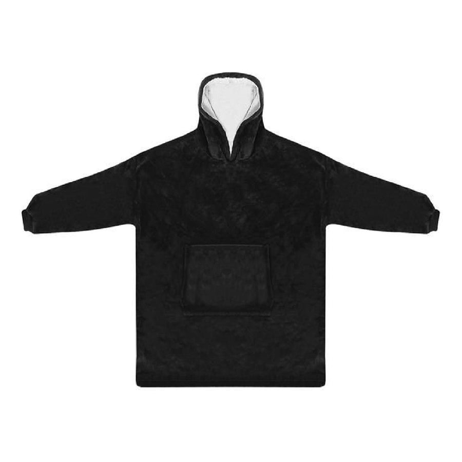 Ariko Hoodie Deken - Deken Trui - Deken Met Mouwen - Snuggle Hoodie - Zwart - XXL