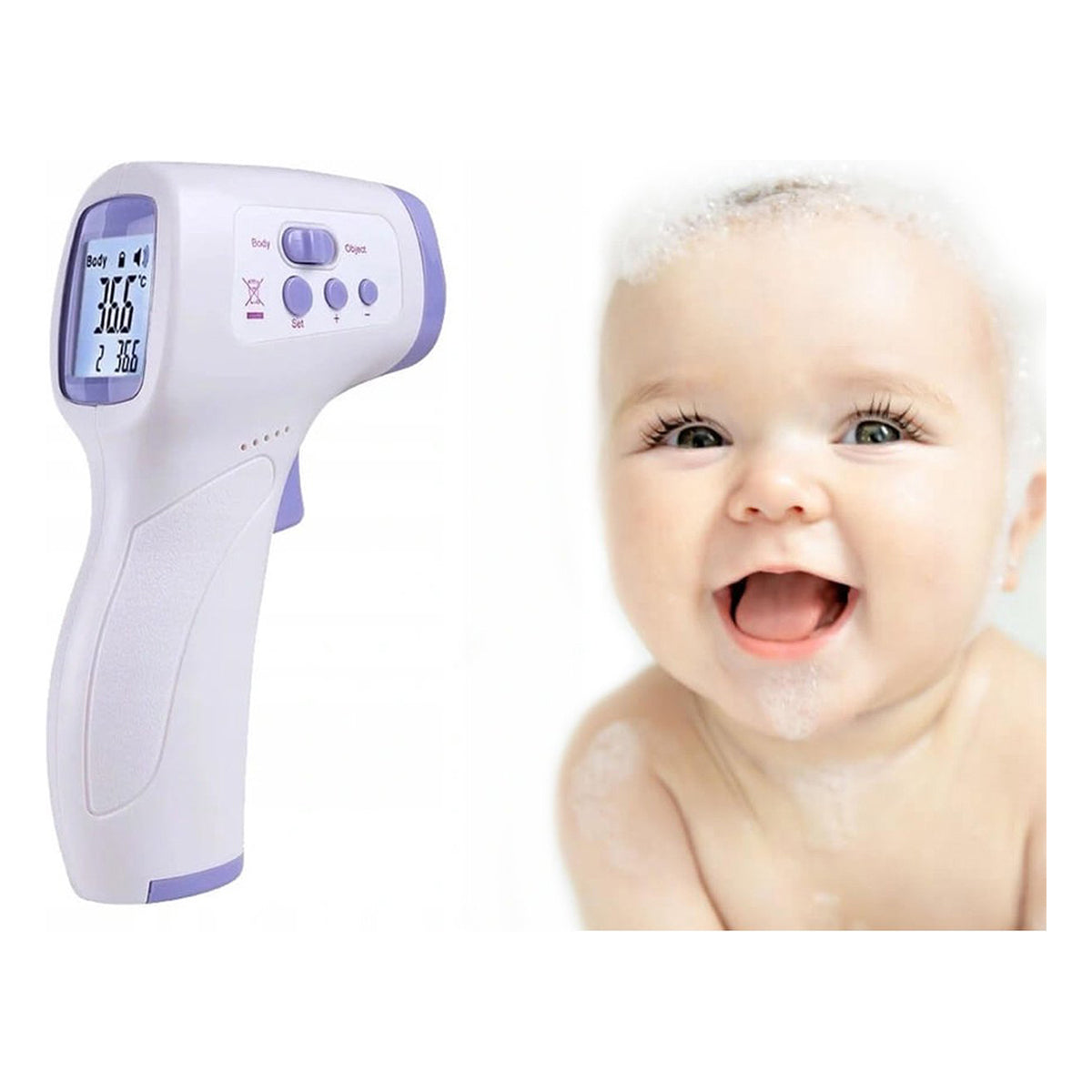 Ariko Infrarood Thermometer - Koortsthermometer - Contactloos - Voorhoofd en Lichaam Thermometer - Incl Batterijen