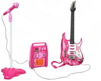 Thumbnail for Ariko Elektrische gitaar speelgoed set met Microfoon en Amp versterker - Roze