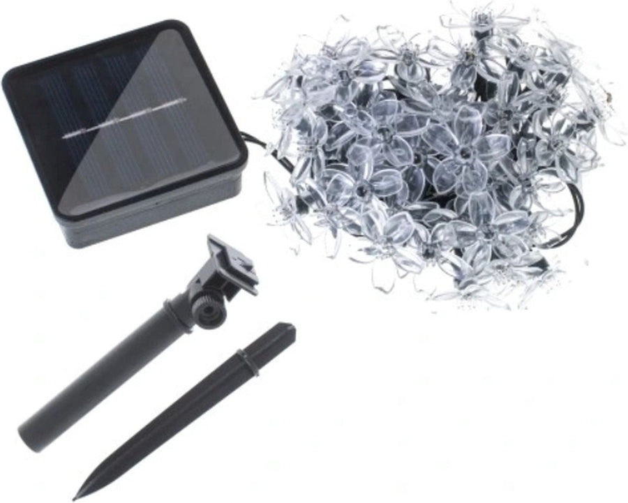 Ariko Solar Flower Tuin Verlichting - 7M - 50 LED WARM-WIT - met zonnepaneel - waterdicht - 8 instellingen