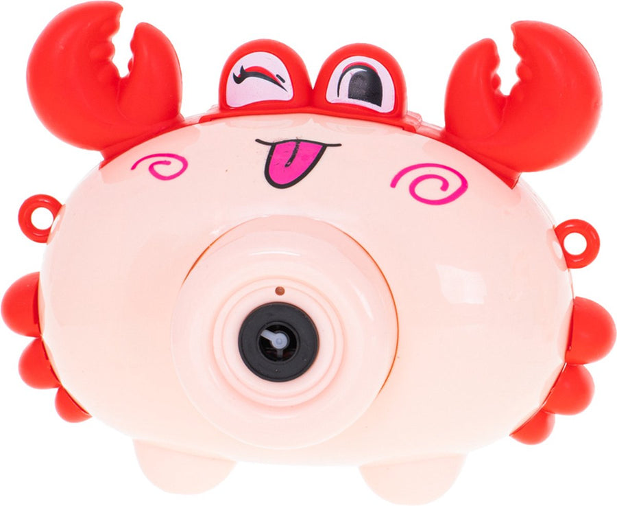 Ariko Bellenblaas Camera in vorm van een Krab - Zeepbel Machine Krab - inclusief 2 potjes bellenblaas en 3 AA batterijen