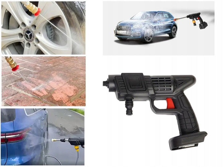 Ariko Draadloze hogedrukreiniger - met accu en oplader - hoge druk reiniger - instelbaar - ook te gebruiken als plantenspuit - 60 BAR - inclusief waterslang