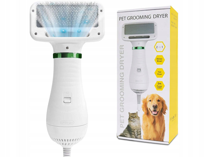 Ariko Borstel en Droger 2 in 1 voor Honden -Makkelijk de vacht van je Hond Borstelen en Drogen- Fohn -Dierenverzorging- Vachtverzorging- Dierenborstel- 135 graden - voor de hond en kat