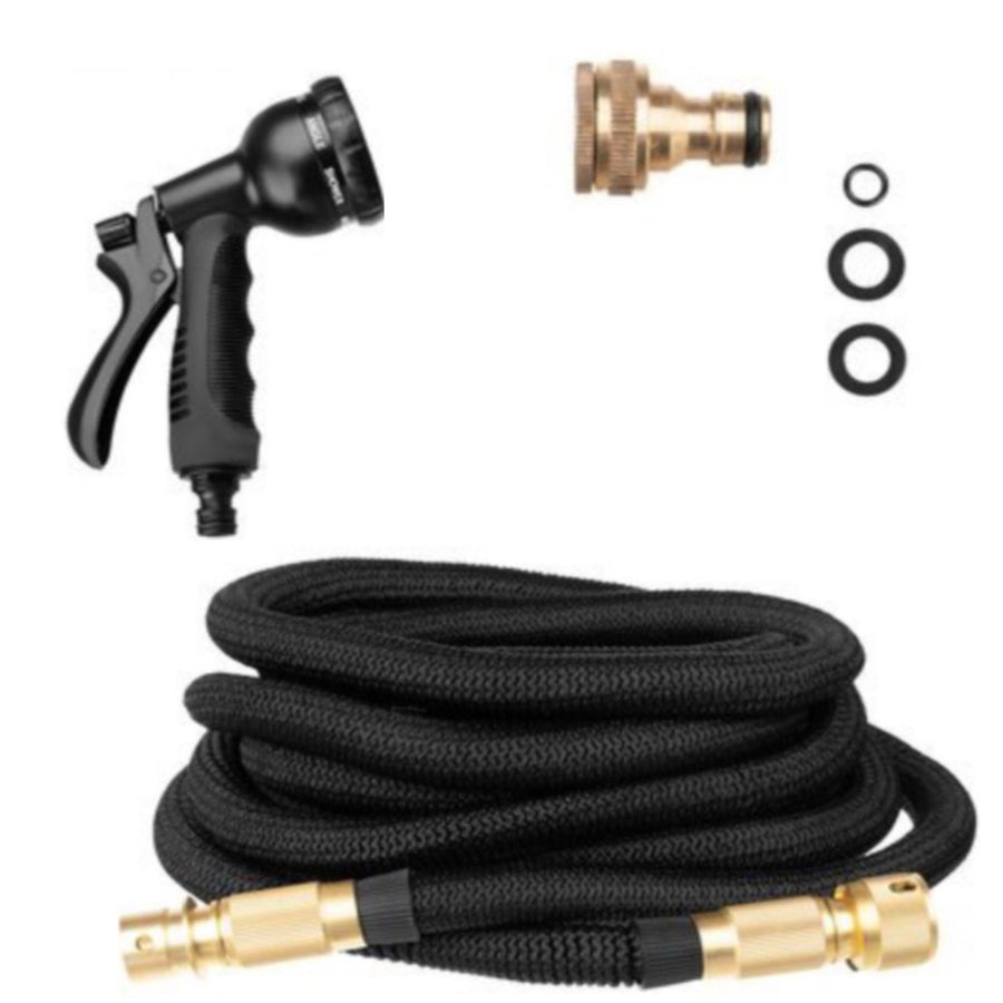 Ariko Extreme Hose flexibele tuinslang – Elastische garden hose 30m – uitrekbare tuinslang – tuinsproeier - zwart