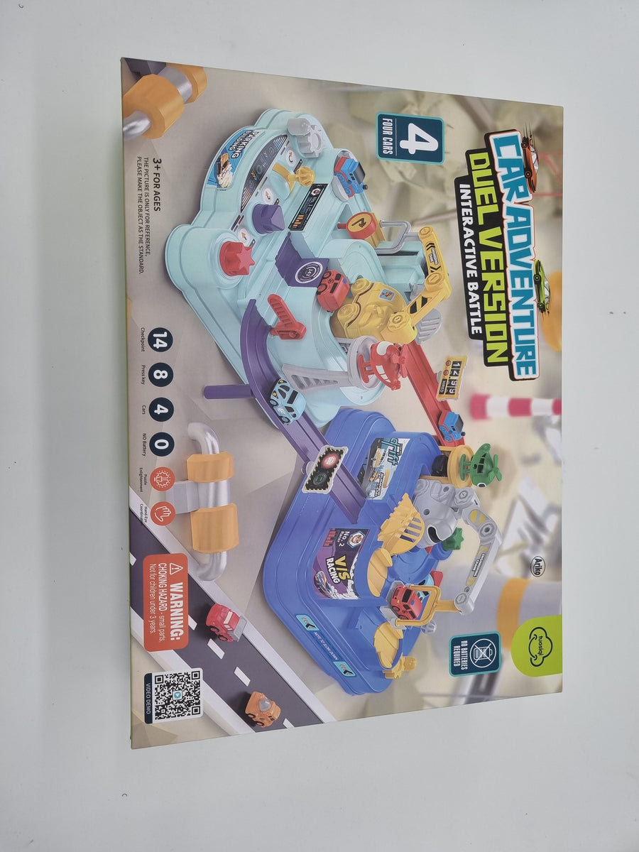 Ariko AutoStad Blauw - Auto Speelgoed met Accessoires - Helikopter - Politie -& 5 Jaar - Rescue City Speelgoed Auto - Mechanische Racebaan - Ambulance - Brandweer-XXL