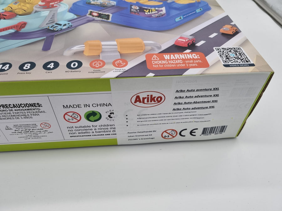 Ariko AutoStad Blauw - Auto Speelgoed met Accessoires - Helikopter - Politie -& 5 Jaar - Rescue City Speelgoed Auto - Mechanische Racebaan - Ambulance - Brandweer-XXL