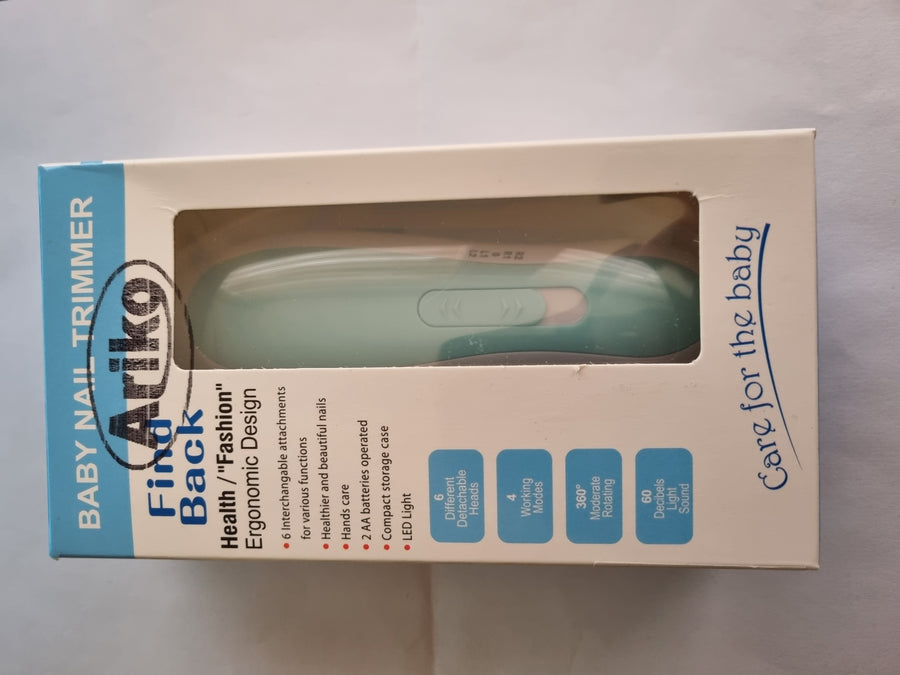 Ariko Baby Nagel Trimmer - 6 Opzetstukken Voor Baby en Volwassenen - Voor Gezonde Nagels - Mooie Opbergdoos