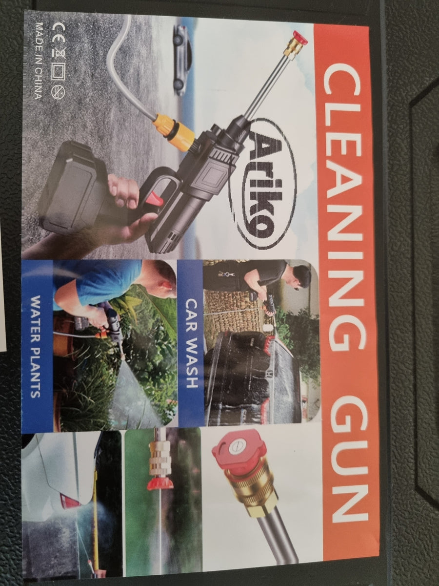 Ariko Draadloze hogedrukreiniger - met accu en oplader - hoge druk reiniger - instelbaar - ook te gebruiken als plantenspuit - 60 BAR - inclusief waterslang