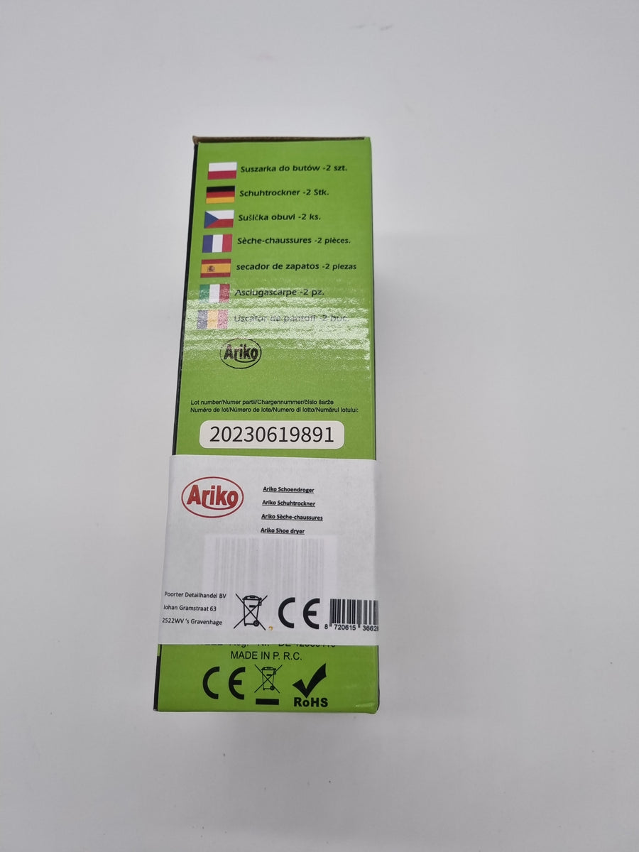 Ariko schoenendroger & schoenverfrisser - laarzendroger - skischoendroger - schoendroger - geurvreter - Bokshandschoen droger - met timer