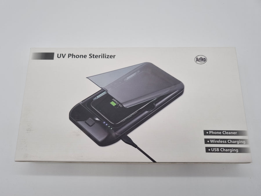 Ariko UV-STERILISATOR voor uw mobiele telefoon - 4 in 1 - Sterilisator - Oplader - Powerbank - tot 6,4 inch telefoons