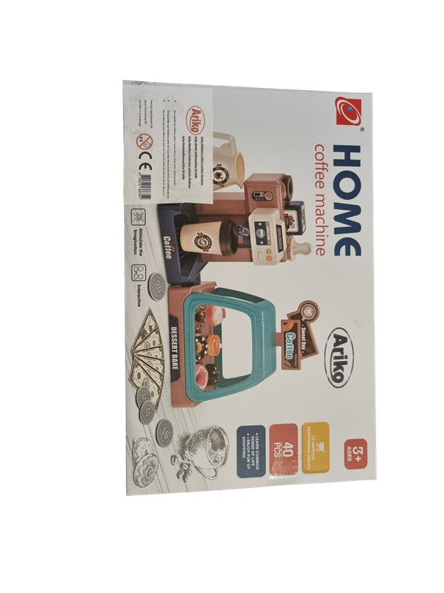 Ariko Speelgoed koffiemaker met gebaksvitrine - 40 delig - espresso machine - met water, licht en geluid - inclusief batterijen