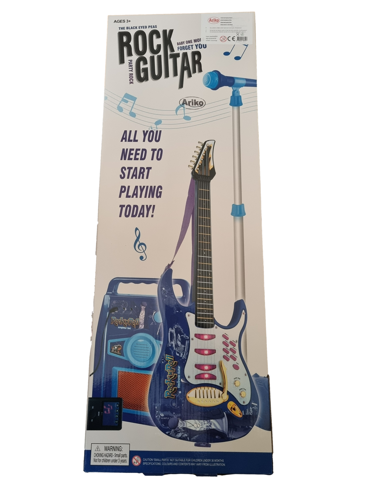Ariko Elektrische gitaar speelgoed set met Microfoon en Amp versterker - Blauw