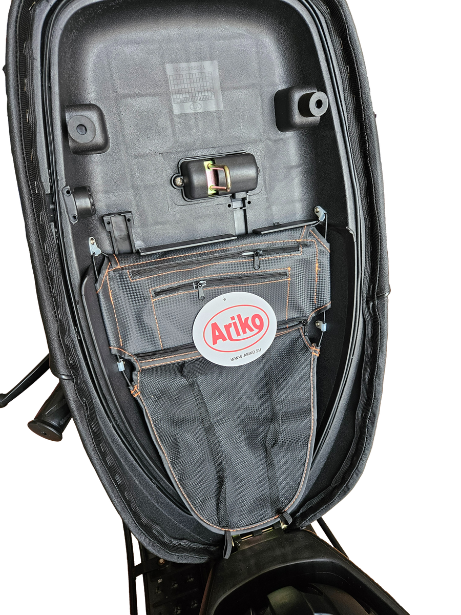 Ariko XXL Buddyseat Organizer - Opbergnet Voor Scooter En Motor - 2 Ritszakken En 1 Net Met Rits - Dubbel Gestikt - Makkelijk Te Installeren - 40 x 27 cm