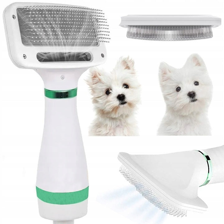 Ariko Borstel en Droger 2 in 1 voor Honden -Makkelijk de vacht van je Hond Borstelen en Drogen- Fohn -Dierenverzorging- Vachtverzorging- Dierenborstel- 135 graden - voor de hond en kat