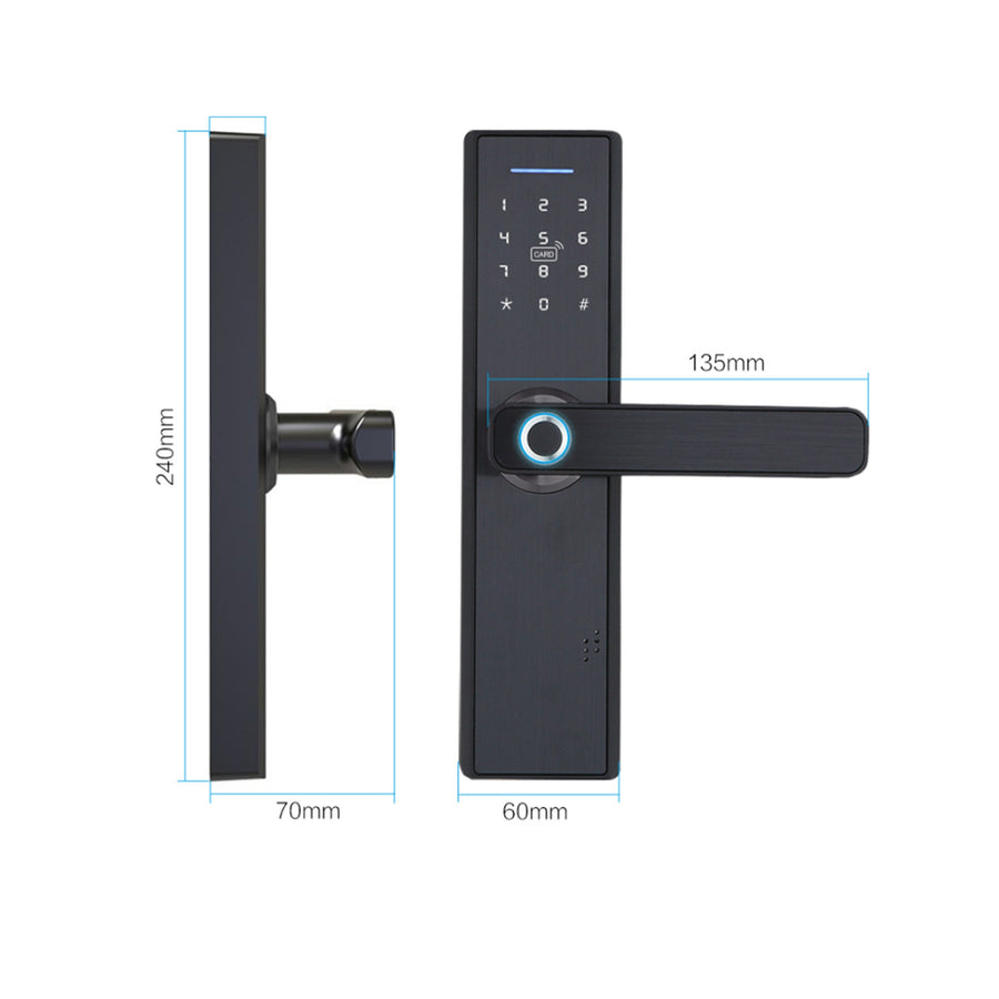 Ariko Elektronisch SMART Codeslot - Vingerafdruk App Bluetooth - max 6 cm dikke deur