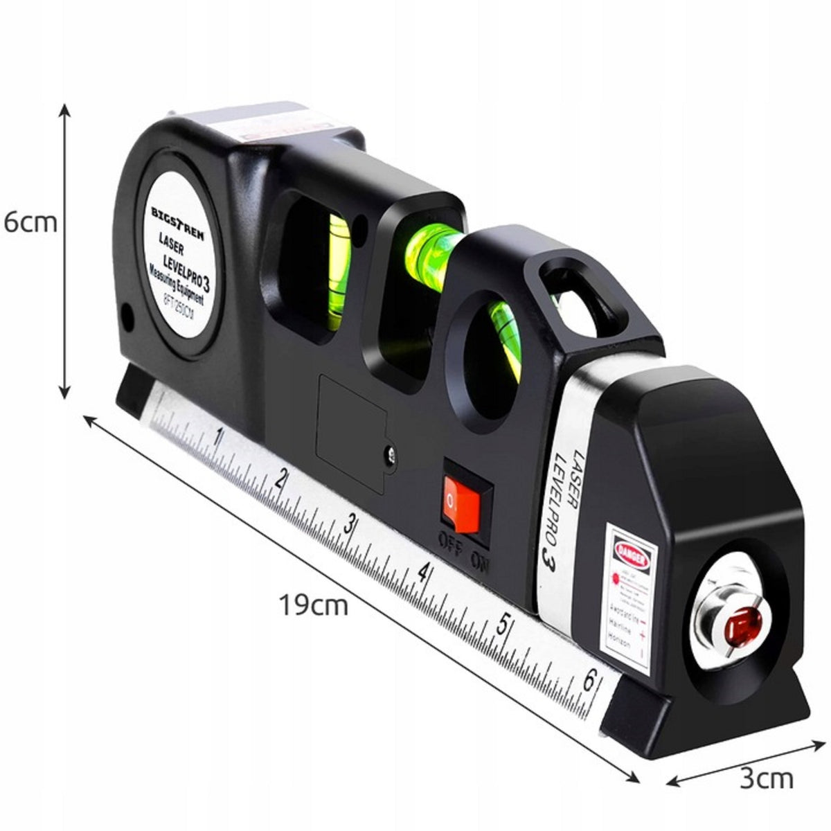 <p>Ariko Laserwaterpas met Meetlint 250cm - 15 Meter Laser - 45 Graden hoek - incl batterijen</p>