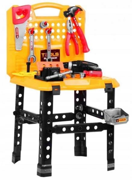 Ariko XXL Werkbank met gereedschap | 73 delig | Speelgoed gereedschap | Gereedschapset | Elektrische boormachine | Inclusief batterijen