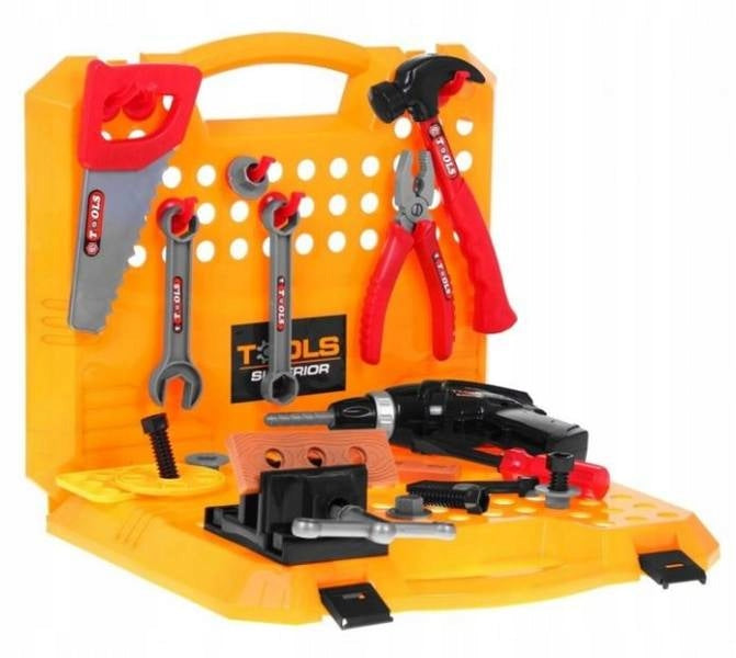 Ariko XXL Werkbank met gereedschap | 73 delig | Speelgoed gereedschap | Gereedschapset | Elektrische boormachine | Inclusief batterijen