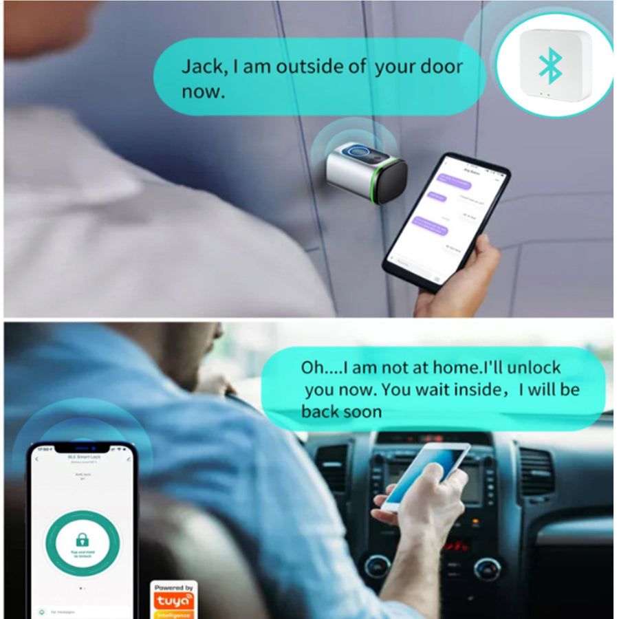 Ariko Elektronische Smart Deurcilinder - App - Vingerprint - Smart Tag - Bluetooth - met noodsleutel - Op Afstand te Openen - 2 x 30mm - 60 mm