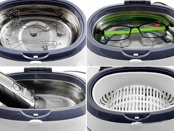 Ariko Professional Ultrasoon Reiniger - Reinigingsapparaat - Ultrasoonbad - Ultrasone Brillen reiniger - Sieraden reiniger - Horloge reiniger - Make-up kwast - Speenreiniger - Trilbad - 220V - 40Hz - Timer - 600ml - inclusief inzetmand